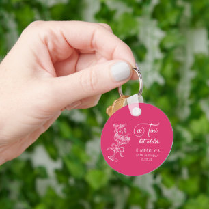Trendy Cocktail Een Tini Beetje Ouder 30e Verjaard Sleutelhanger