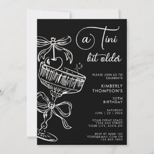 Trendy Cocktail Een Tini Bit Ouder 30e Verjaardag Kaart
