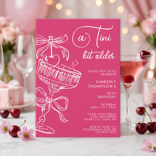 Trendy Cocktail Een Tini Bit Ouder 30e Verjaardag Kaart