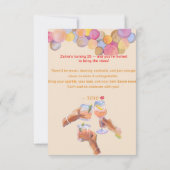 Trendy Cocktail Party Birthday Invitation – Glam & Save The Date (Achterkant)
