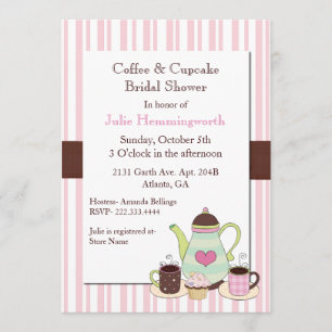 Trendy Coffee Bridal Shower Kaart
