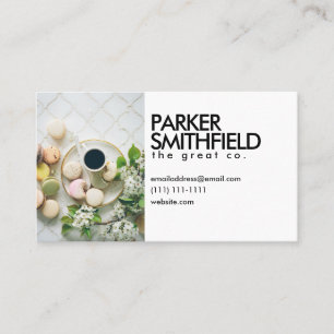 Trendy Coffee Shop Macaroons Visitekaartje