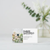 Trendy Coffee Shop Macaroons Visitekaartje (Staand voorkant)