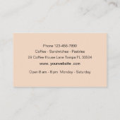 Trendy Coffee Shop Visitekaartje (Achterkant)