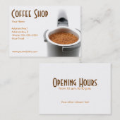 Trendy Coffee Shop Visitekaartje (Voorkant / Achterkant)
