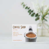 Trendy Coffee Shop Visitekaartje (Staand voorkant)