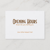 Trendy Coffee Shop Visitekaartje (Achterkant)