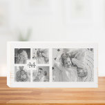 Trendy Collage Familie Foto zwart-wit Initiaal Houten Kist Print<br><div class="desc">Introductie van onze Trendy Collage Vijf Familie Foto Zwart & Wit met Initiaal in het centrum. Deze gepersonaliseerde en stijlvolle collage is de perfecte manier om de dierbare herinneringen van uw familie op een moderne en elegante manier te presenteren. Met een strak zwart-wit kleurenschema kunt u met deze collage vier...</div>