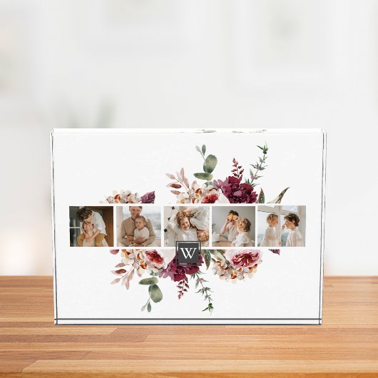Trendy Collage Family Foto Colorful Flowers Gift