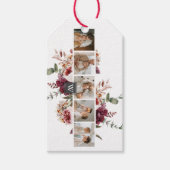 Trendy Collage Family Foto Colorful Flowers Gift Cadeaulabel (Voorkant)