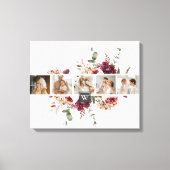 Trendy Collage Family Foto Colorful Flowers Gift Canvas Afdruk (Voorkant)