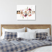Trendy Collage Family Foto Colorful Flowers Gift Canvas Afdruk (Insitu (Slaapkamer))