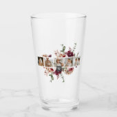 Trendy Collage Family Foto Colorful Flowers Gift Glas (Voorkant)