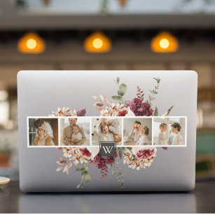 Trendy Collage Family Foto Colorful Flowers Gift HP Laptopsticker