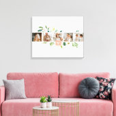 Trendy Collage Family Foto met Flowers Gift Canvas Afdruk (Insitu (Woonkamer))