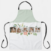 Trendy Collage Family Foto met Flowers Gift Schort (Voorkant)