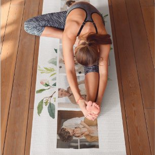 Trendy Collage Family Foto met Flowers Gift Yogamat