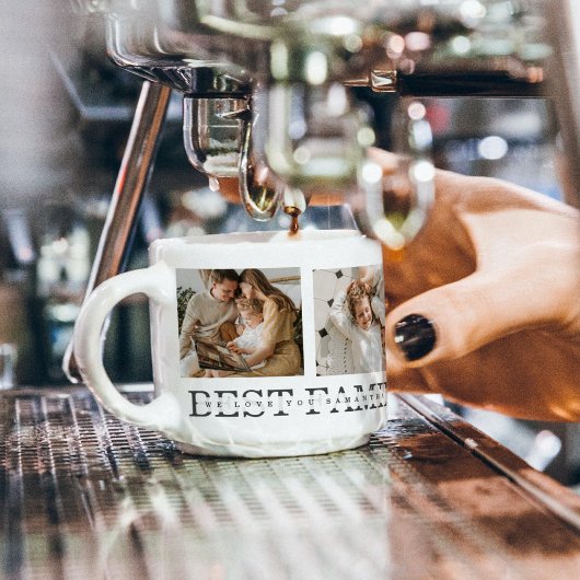 Trendy Collage Foto & Best Family Ever Best Gift Espresso Kop