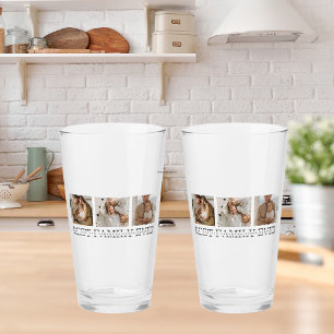 Trendy Collage Foto & Best Family Ever Best Gift Glas