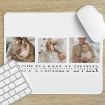 Trendy Collage Foto & Best Family Ever Best Gift Muismat<br><div class="desc">Introductie van de Trendy Collage Photo & Best Family Ever Text Gift! Dit unieke en gepersonaliseerde geschenk combineert de schoonheid van een collagefoto met een oprechte boodschap om je familie te vieren en creëer een blijvende herinnering. De collage foto beschikt over een collectie van uw meest gekoesterde familiemomenten, prachtig gerangschikt...</div>