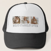 Trendy Collage Foto & Best Family Ever Best Gift Trucker Pet (Voorkant)