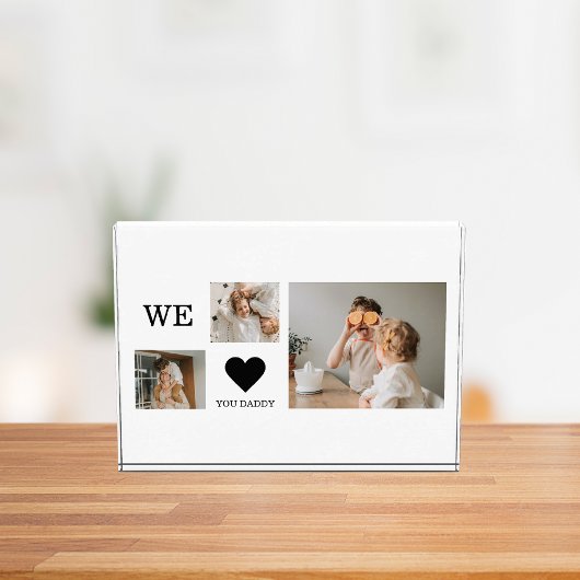 Trendy Collage Foto en we houden van je papa Gift