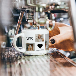 Trendy Collage Foto en we houden van je papa Gift Espresso Kop