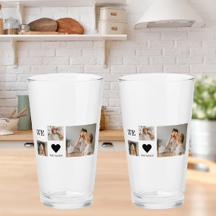 Trendy Collage Foto en we houden van je papa Gift Glas
