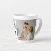 Trendy Collage Foto en we houden van je papa Gift Latte Mok (Rechterhoek)