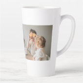 Trendy Collage Foto en we houden van je papa Gift Latte Mok (Rechts)