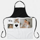 Trendy Collage Foto en we houden van je papa Gift Schort (Voorkant)