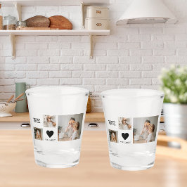 Trendy Collage Foto en we houden van je papa Gift Shot Glas