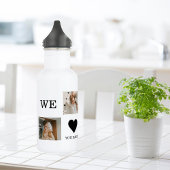 Trendy Collage Foto en we houden van je papa Gift Waterfles