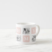 Trendy Collage Foto & Pastel Roze Beste mamedift Espresso Kop (Voorkant rechts)