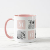Trendy Collage Foto & Pastel Roze Beste mamedift Mok (Links)