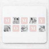 Trendy Collage Foto & Pastel Roze Beste mamedift Muismat (Voorkant)