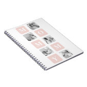 Trendy Collage Foto & Pastel Roze Beste mamedift Notitieboek (Rechterzijde)