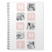 Trendy Collage Foto & Pastel Roze Beste mamedift Notitieboek (Voorkant)