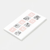 Trendy Collage Foto & Pastel Roze Beste mamedift Post-it® Notes (Schuin)