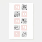 Trendy Collage Foto & Pastel Roze Beste mamedift Post-it® Notes (Voorkant)