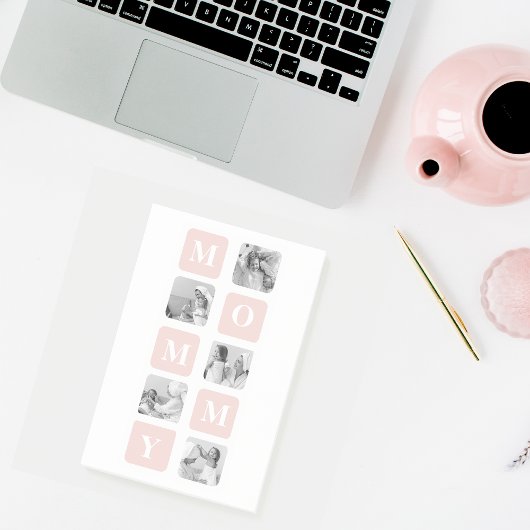Trendy Collage Foto & Pastel Roze Beste mamedift Post-it® Notes