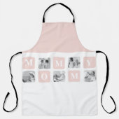 Trendy Collage Foto & Pastel Roze Beste mamedift Schort (Voorkant)
