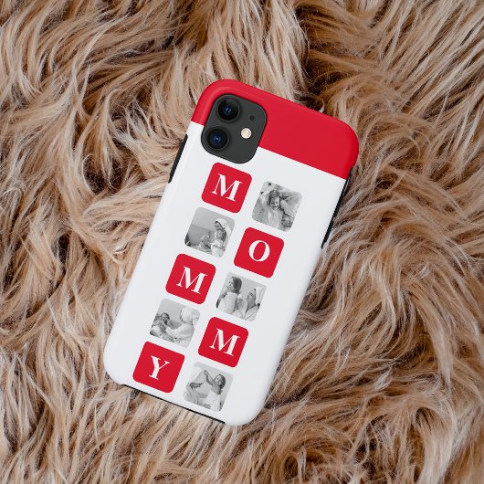 Trendy Collage Foto & Red Best MMammie Gift Case-Mate iPhone Case