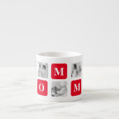 Trendy Collage Foto & Red Best MMammie Gift Espresso Kop (Voorkant)