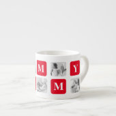 Trendy Collage Foto & Red Best MMammie Gift Espresso Kop (Voorkant rechts)