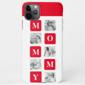 Trendy Collage Foto & Red Best MMammie Gift iPhone Hoesje (Achterkant)