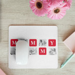 Trendy Collage Foto & Red Best MMammie Gift Muismat<br><div class="desc">Deze unieke en stijlvolle "Trendy Collage Photo & Red Best mammie Gift" is de perfecte manier om je liefde en waardering voor de speciale moeder in je leven te shows. Het collage fotoontwerp bevat meerdere foto's die zijn gerangschikt in een trendy en opvallende lay-out, waardoor het een echt gepersonaliseerd en...</div>