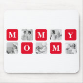 Trendy Collage Foto & Red Best MMammie Gift Muismat (Voorkant)