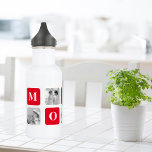 Trendy Collage Foto & Red Best MMammie Gift Waterfles<br><div class="desc">Deze unieke en stijlvolle "Trendy Collage Photo & Red Best mammie Gift" is de perfecte manier om je liefde en waardering voor de speciale moeder in je leven te shows. Het collage fotoontwerp bevat meerdere foto's die zijn gerangschikt in een trendy en opvallende lay-out, waardoor het een echt gepersonaliseerd en...</div>