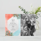 Trendy Color Block Holiday-fotokaart Feestdagenkaart (Staand voorkant)